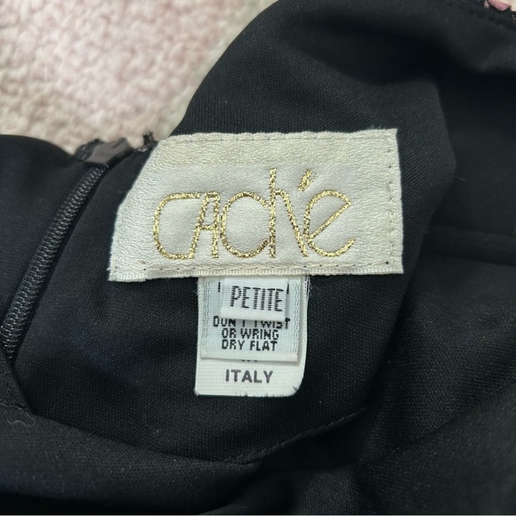 Vintage Cache Mosaic Textured Open Back Maxi Dress Size 2 Petite 90's Event XS - Picture 3 of 13